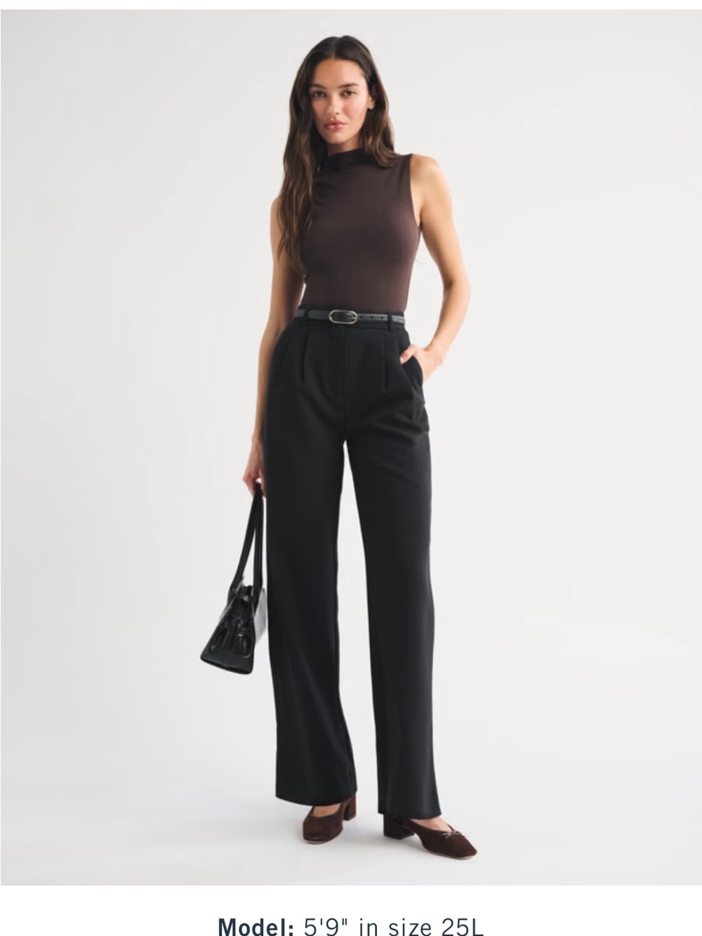 Abercrombie Sloane Tailored Wide Leg Pant (short length)